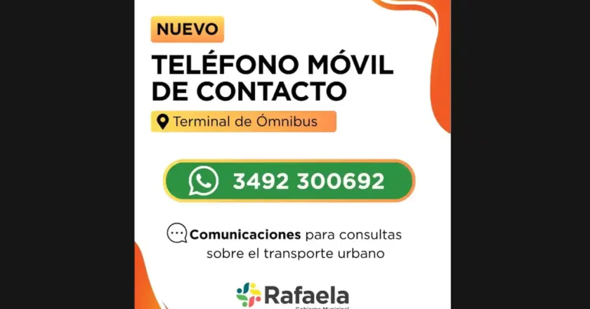 El Municipio recuerda el número de contacto para consultas sobre transporte urbano