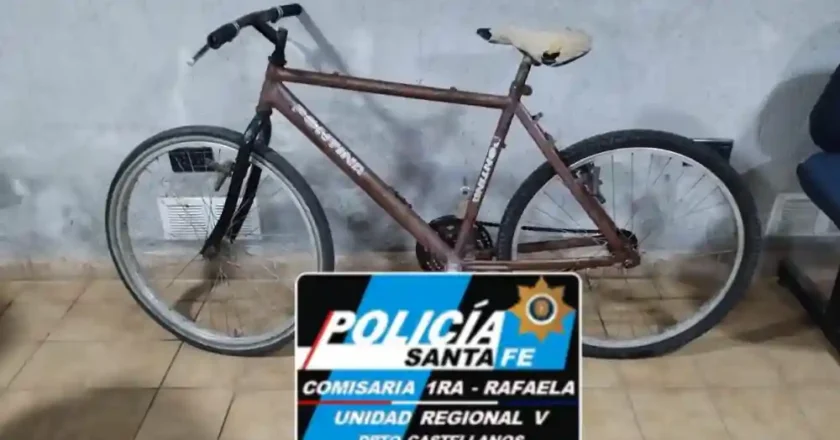 Rafaela: secuestran bicicleta abandonada en calle Las Orquídeas