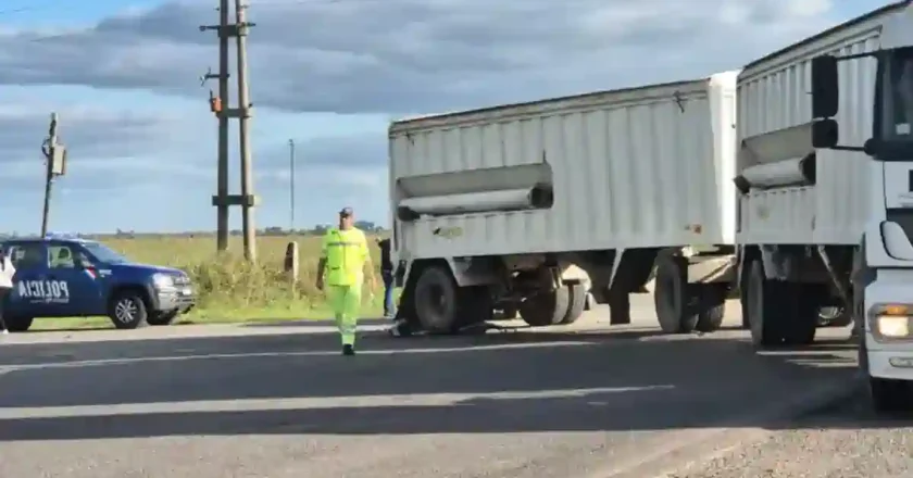 Lehmann: accidente de tránsito entre un camión y un automóvil en Ruta 34