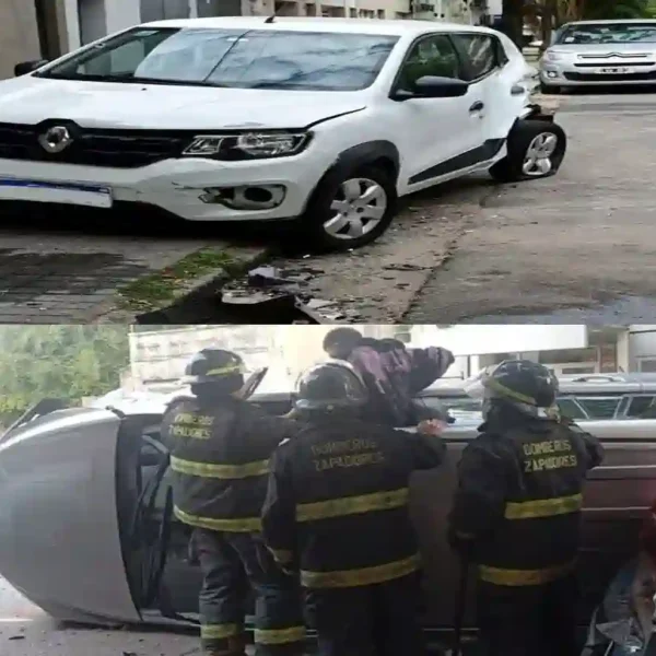 Santa Fe: vuelco en calle Francia dejó un joven hospitalizado