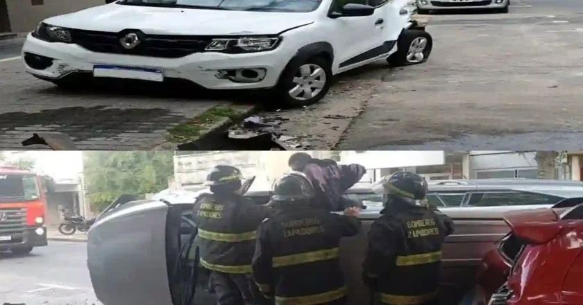 Santa Fe: vuelco en calle Francia dejó un joven hospitalizado