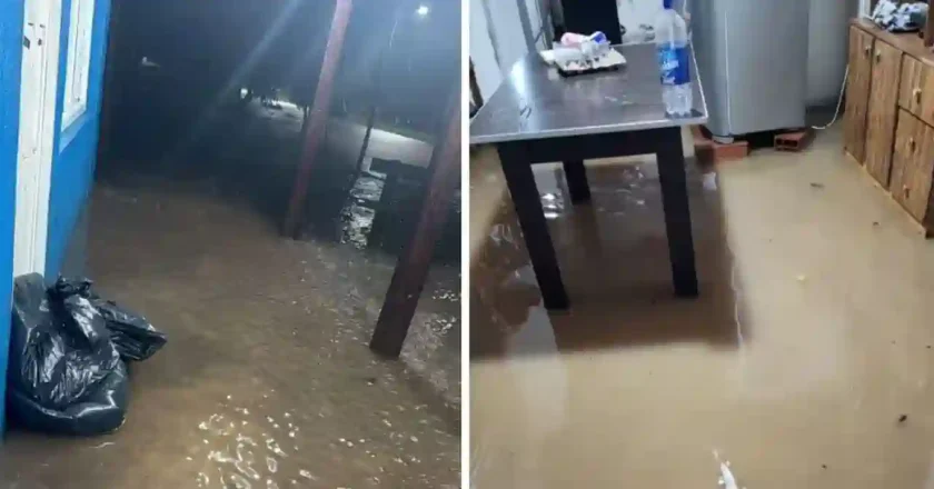 Villa Minetti bajo agua: más de 200 mm de lluvia y operativo provincial en marcha