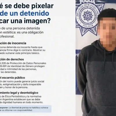 Por qué se debe pixelar la cara de un detenido al publicar una imagen