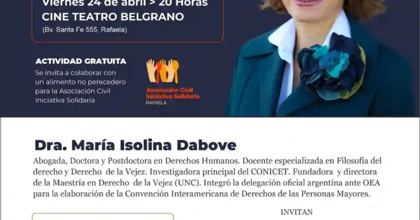 Rafaela invita a reflexionar sobre la nueva vejez con una conferencia de nivel internacional