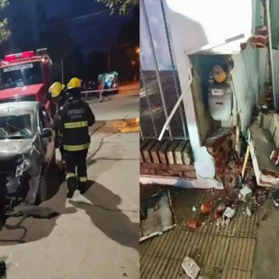 Esperanza: auto se incrustó en una casa y dañó red de gas