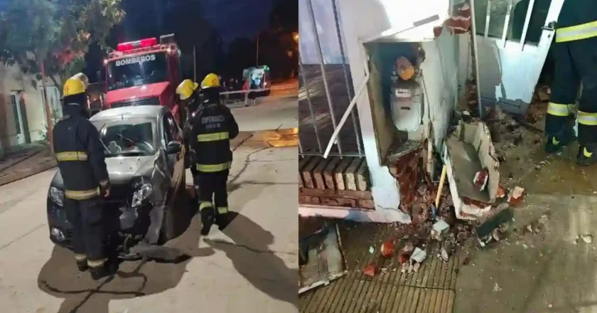 Esperanza: auto se incrustó en una casa y dañó red de gas