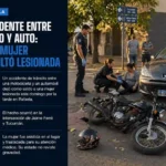 Rafaela: motociclista herida tras choque con un auto