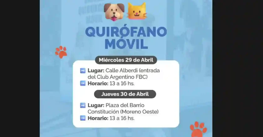 Operativo de esterilización para perros y gatos en Humberto Primo