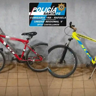 Rafaela: aprehendieron a un joven por robar ruedas de bicicleta