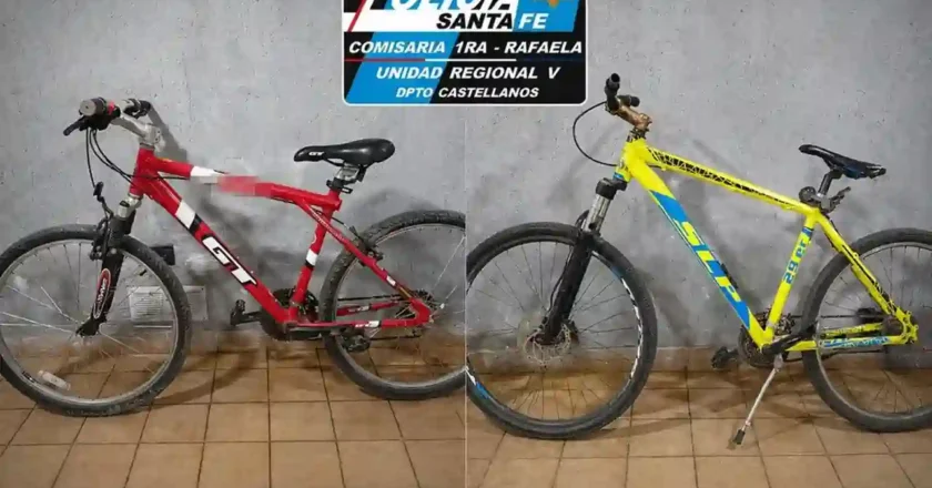 Rafaela: aprehendieron a un joven por robar ruedas de bicicleta