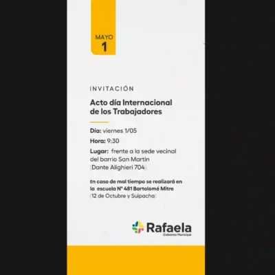 Acto oficial por el Día internacional de los del Trabajadores