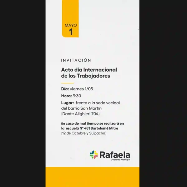 Acto oficial por el Día internacional de los del Trabajadores