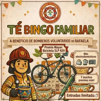 Té bingo solidario de Bomberos Rafaela para el nuevo cuartel