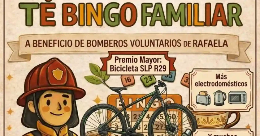 Té bingo solidario de Bomberos Rafaela para el nuevo cuartel