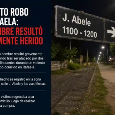 Violento robo en Rafaela: un hombre sufrió fractura facial y quedó internado