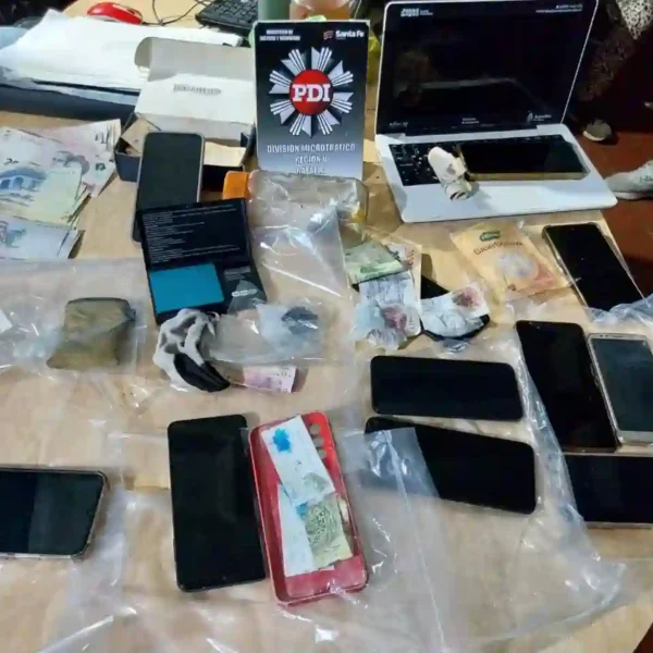 PDI desarticuló un punto de microtráfico en Rafaela y detuvo a dos personas