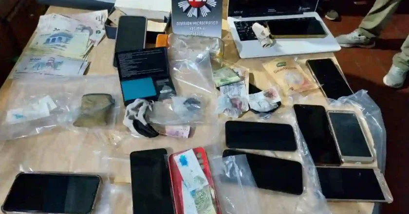 PDI desarticuló un punto de microtráfico en Rafaela y detuvo a dos personas