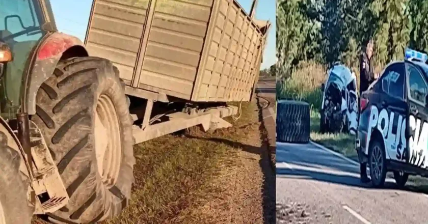 Sunchales: muere subjefe policial de Humberto Primo en choque con tractor