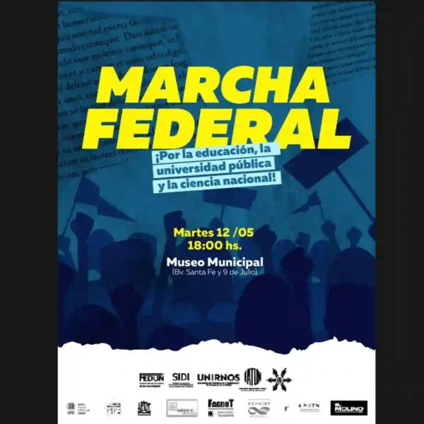 Rafaela se moviliza en defensa de la educación pública, la Universidad Y La Ciencia Nacional