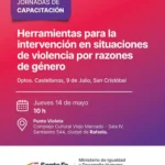 Rafaela será sede una jornada sobre abordaje de situaciones de violencia por razones de género