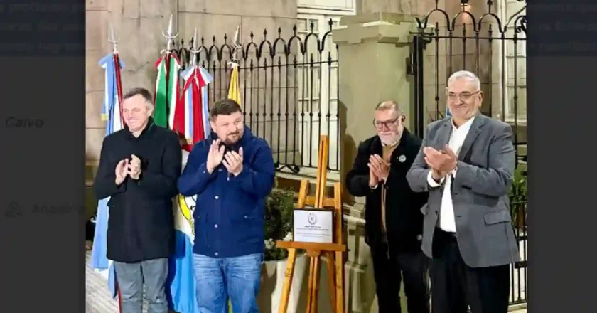 calvo acompañó la puesta en valor de la asociación italiana “alfredo cappellini” de sunchales