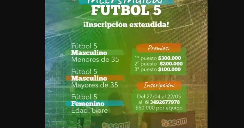 Club SEOM lanza el Torneo Intersindical de Fútbol 5 en Rafaela