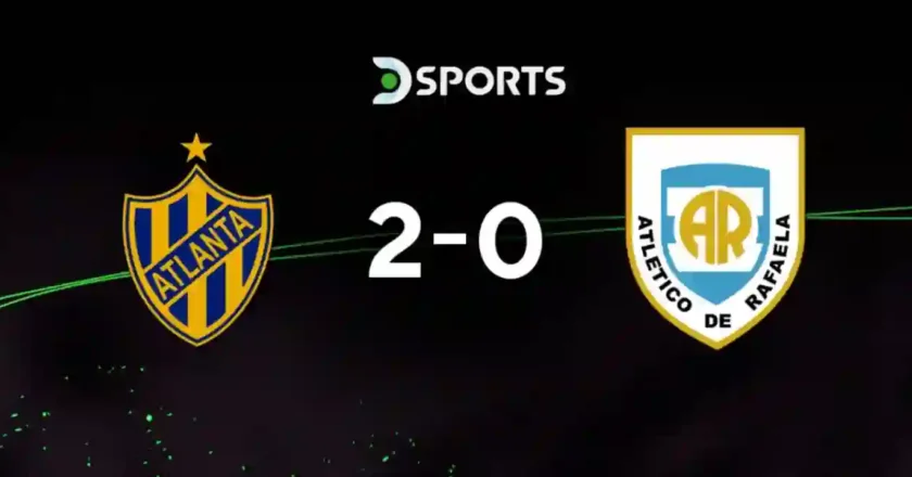 Atlético de Rafaela cayó 2-0 ante Atlanta por errores defensivos