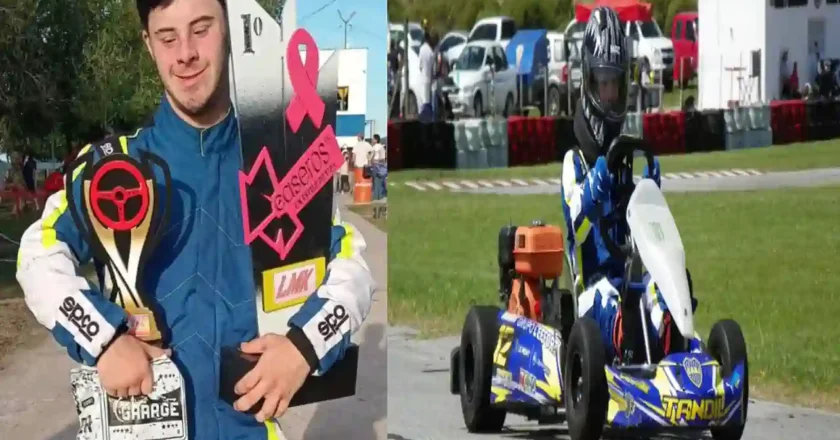 Lucas Tomasi: primer piloto con síndrome de Down en el karting argentino