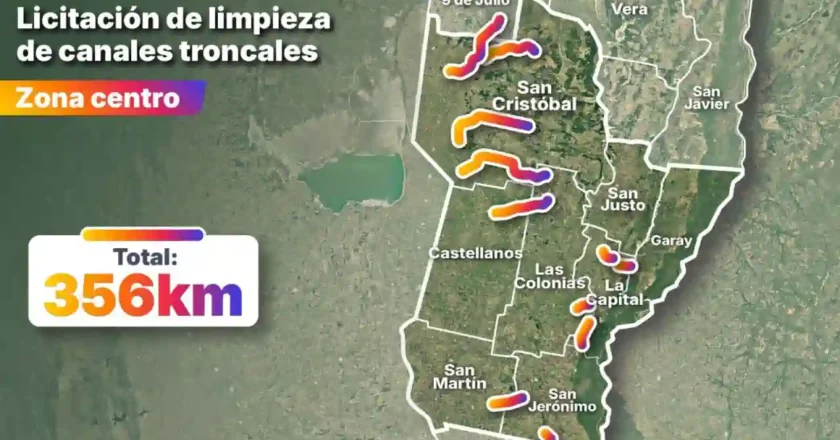 Otra inversión histórica en obras hídricas: el gobierno de Pullaro licita la limpieza de canales troncales en zona centro de la provincia