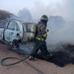 Rafaela: automóvil consumido por incendio en zona rural