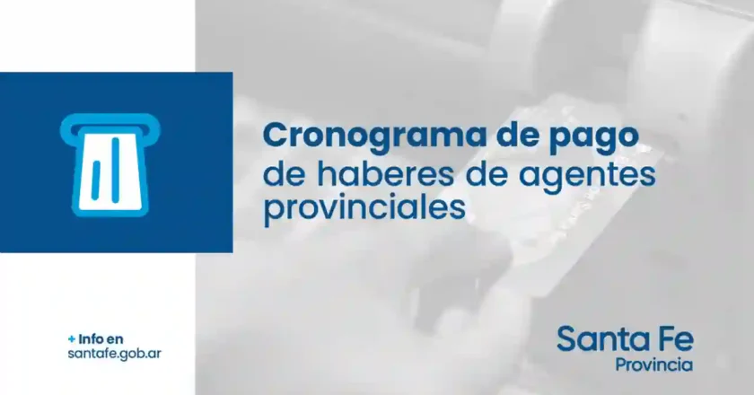 Santa Fe: Cronograma de pago de haberes