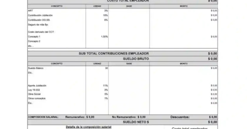 Nuevo recibo de sueldo con gráfico obligatorio: transparencia laboral en Argentina