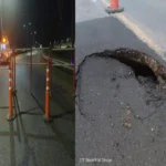 Corte total en Ruta 34 por socavón en Ceres
