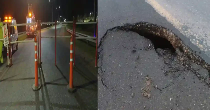 Corte total en Ruta 34 por socavón en Ceres