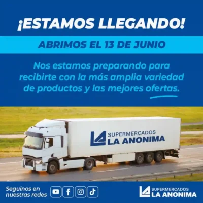 El sabado 13 de junio abre La Anónima en el ex HiperLibertad de Rafaela