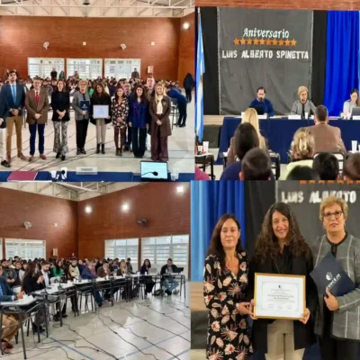 Cientos de estudiantes de la escuela Spinetta participaron de la sesión del Concejo