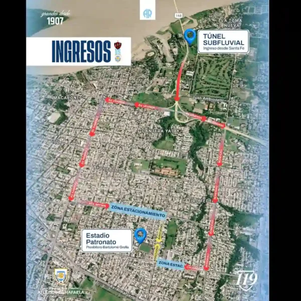 Paraná: así serán los accesos y controles para el partido del domingo