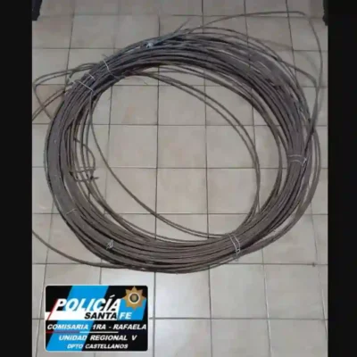 Robo de cable en Rafaela: dos detenidos tras un operativo policial