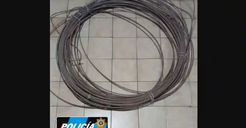 Robo de cable en Rafaela: dos detenidos tras un operativo policial