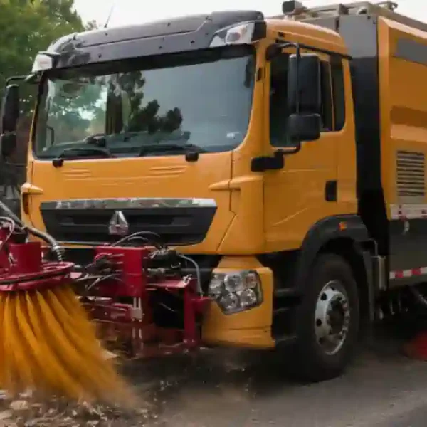 Camión de limpieza chino sorprende al operar a 80 km/h sin cortar el tránsito