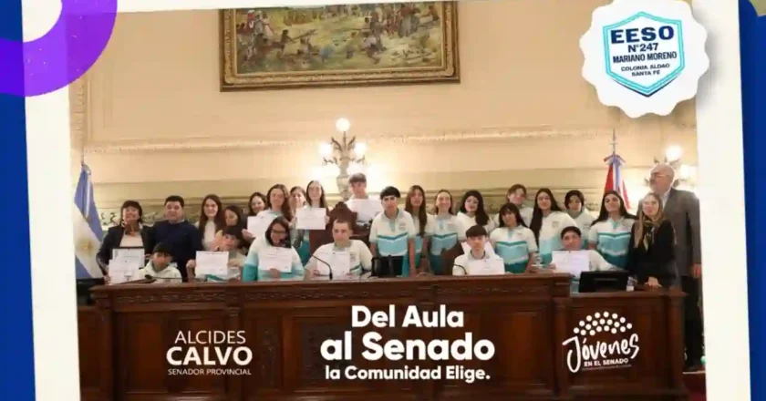 Alcides Calvo impulsa la participación de estudiantes de secundaria del departamento Castellanos a través del programa “del aula al senado, la comunidad elige”