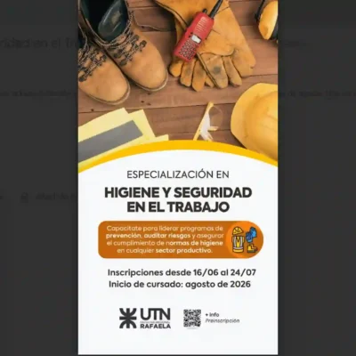 La UTN Rafaela relanza la Especialización en Higiene y Seguridad en el Trabajo