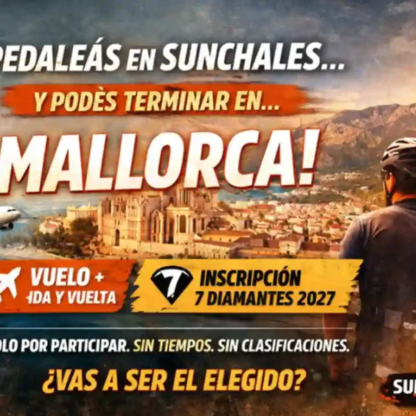 “Sunchales Non Stop 2026” el gran fondo de rural bike que puede llevarte a Mallorca