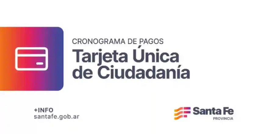 Santa Fe: acreditan fondos de la Tarjeta Única de Ciudadanía