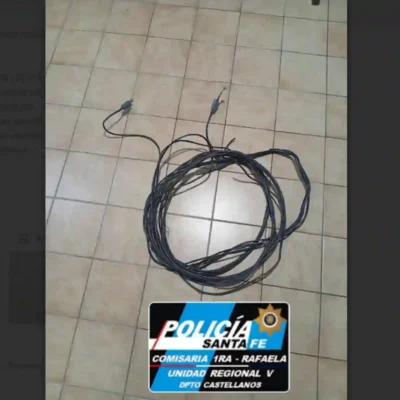 Rafaela: detuvieron a un hombre de 33 años acusado de robar cables