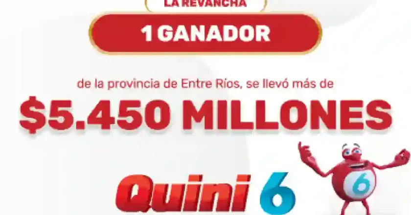 ¡Un apostador se llevó más de $5.450 millones en el Quini 6!