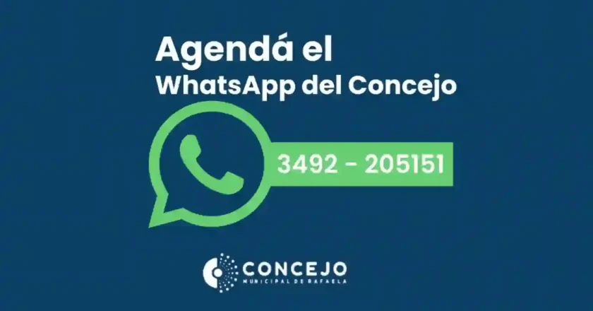 Cada vez más rafaelinos utilizan el WhatsApp del Concejo Municipal de Rafaela
