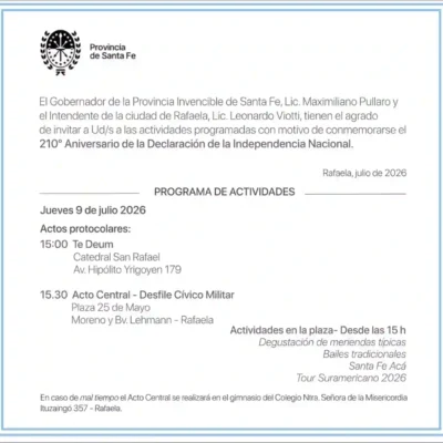 Celebraciones por el 210º aniversario de la Independencia Nacional