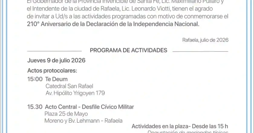 Celebraciones por el 210º aniversario de la Independencia Nacional