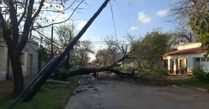 Violento temporal azotó San Javier con vientos y lluvia: hay techos volados, árboles caídos y cortes de luz